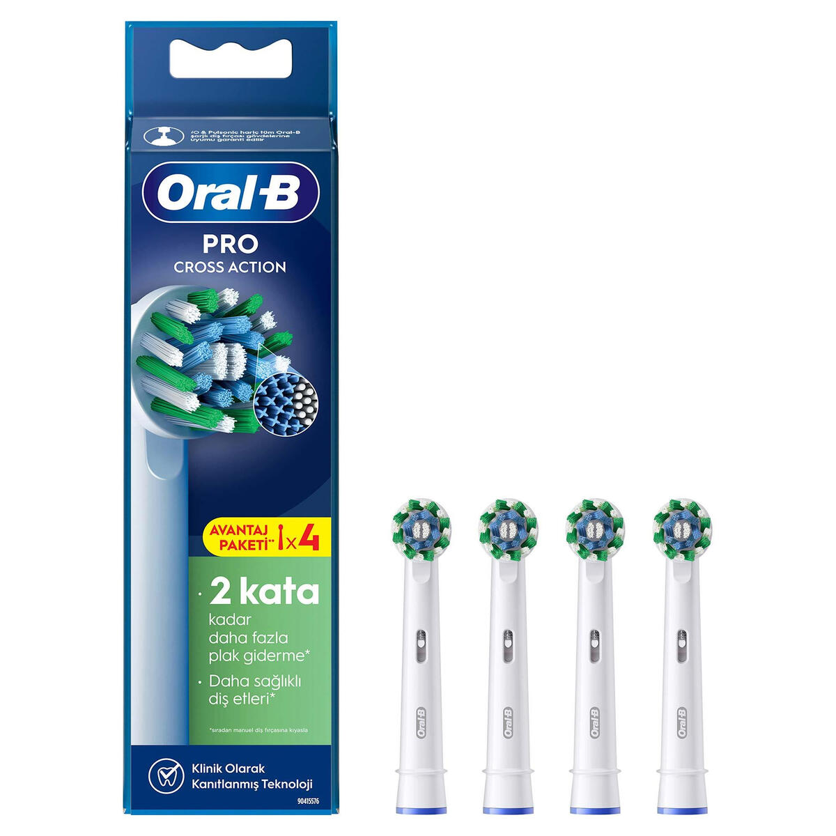 Oral-B Yedek Başlık 4Lü Cross Aciton EB50RX Beyaz