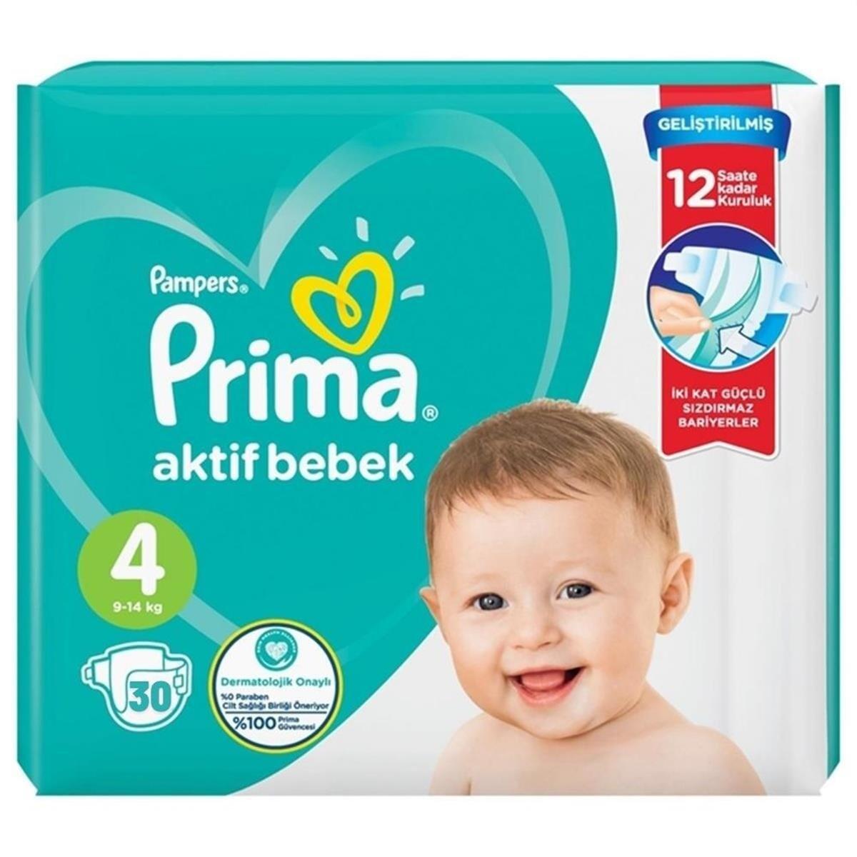 Prima Bez Aktif Bebek Standart 4 Beden 30Lu