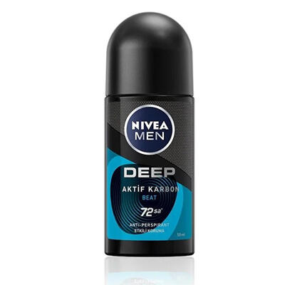 Nivea Men Erkek Roll-On Deep Aktif Karbon 50Ml (Dy)