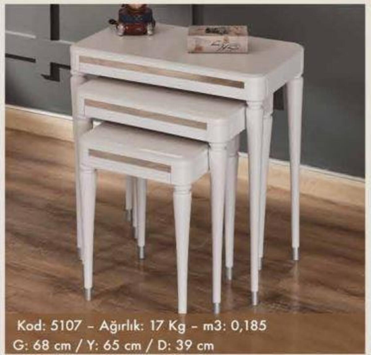 Omarat Zigon Sehpa Beyaz 5107