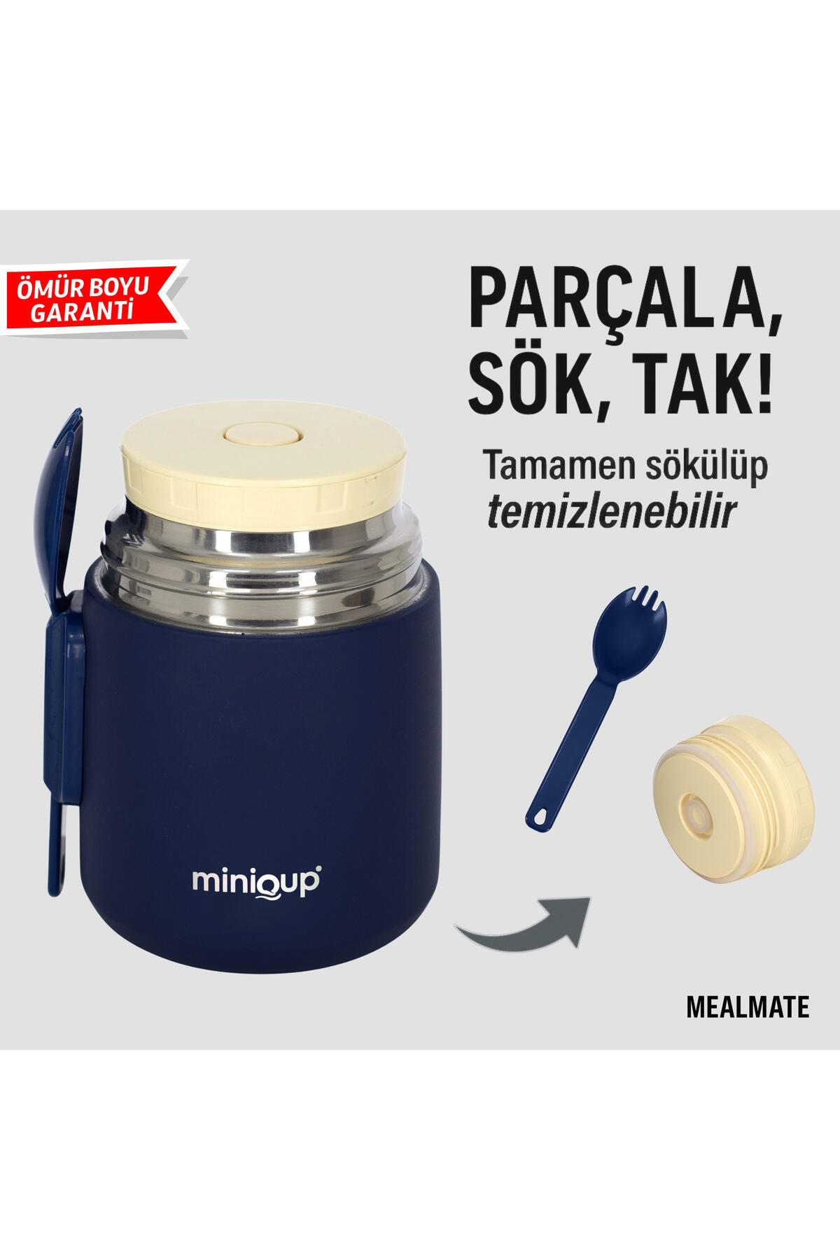 MiniQup Q4 MealMate Lacivert 500ml