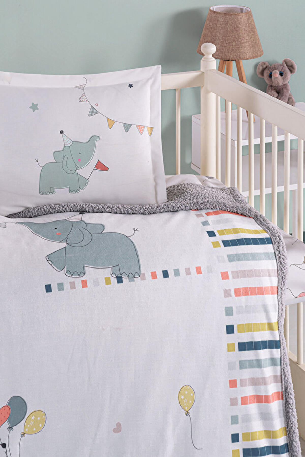 Kanz Battaniye Seti Bebek Polarlı (Knz-008) Elephant