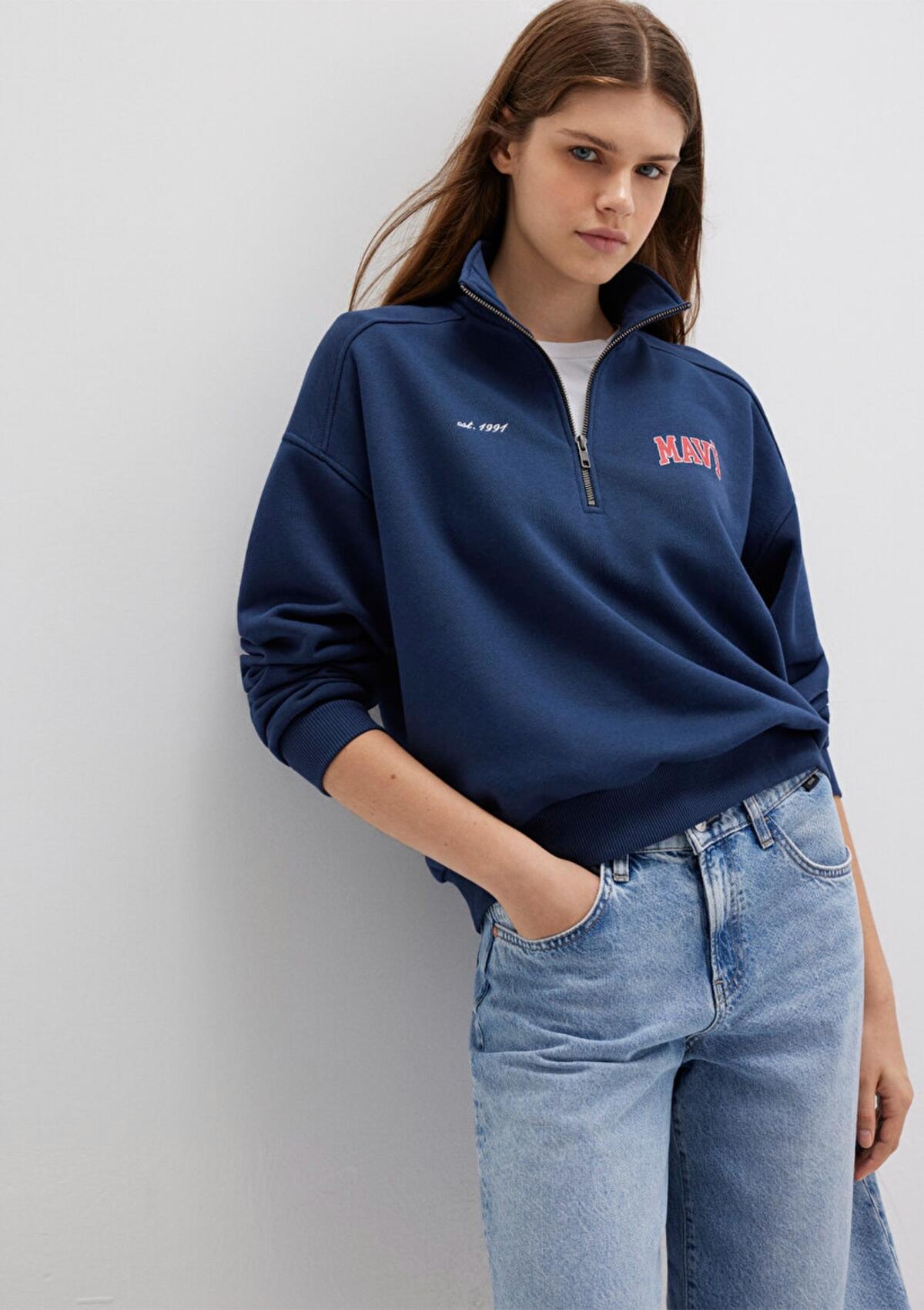 Mavi Sweatshirt M1S10373-70488 Lacivert