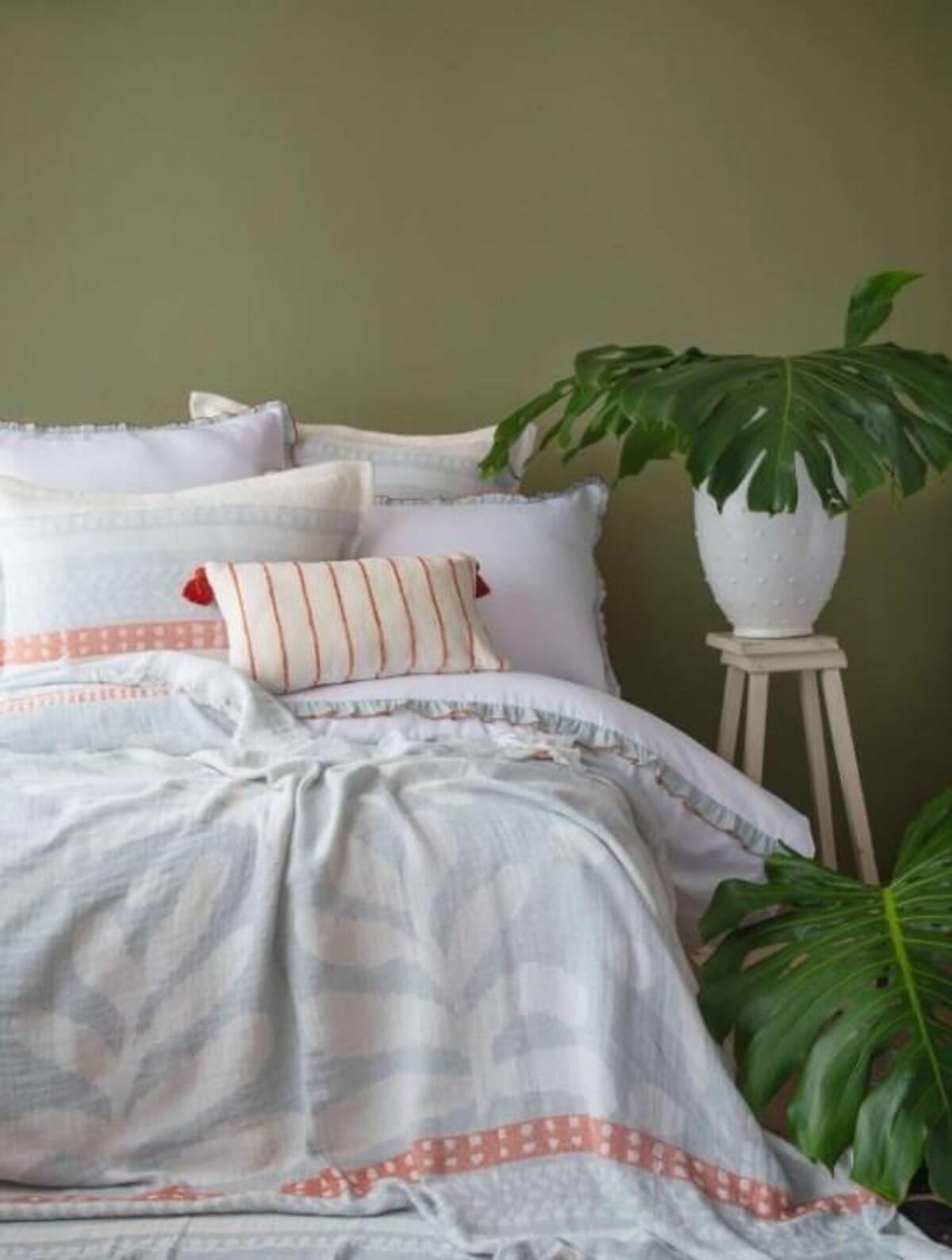 Apricitas Home Yatak Örtüsü Seti Çift Kişilik Zest Mavi