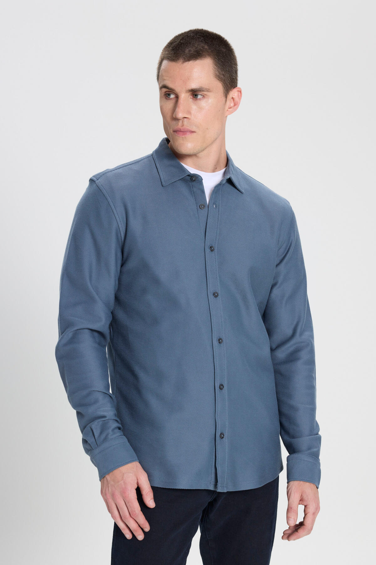 Wrangler Gömlek Uzun Kol W242585315 İndigo