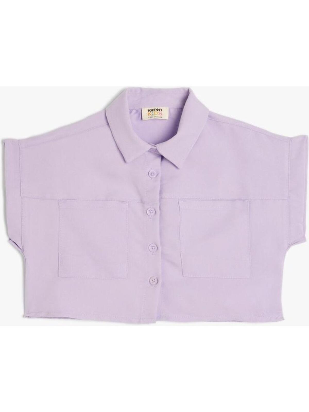 Koton Gömlek Kız Çocuk 4SKG60017AW Lila (Dy)