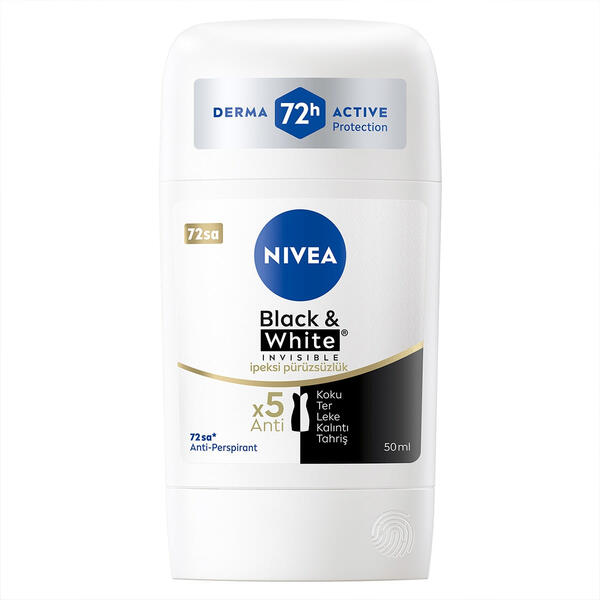 Nivea Kadın Stick Black&White İpeksi Pürüzsüzlük 50Ml