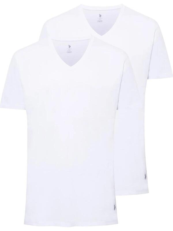 U.S Polo Assn. Erkek Tişört 2Li 80199 Beyaz