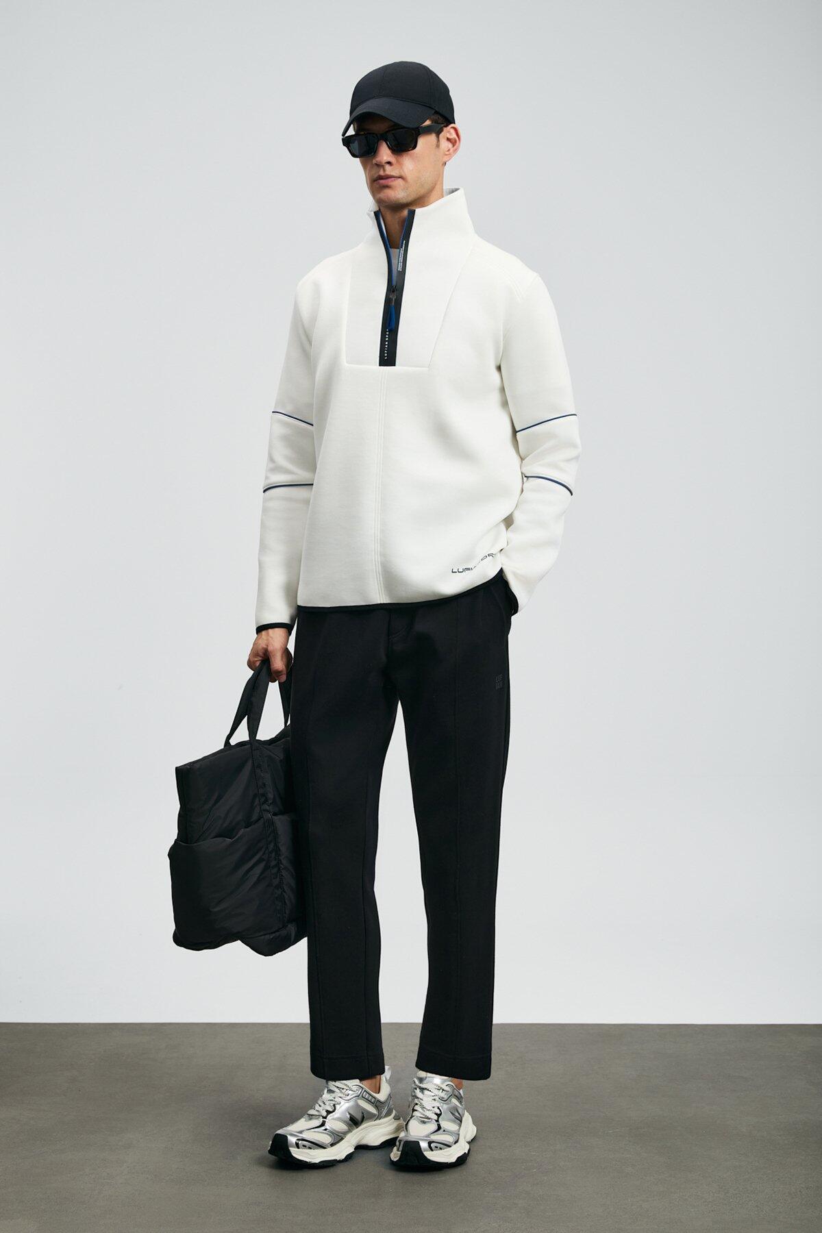 Lufıan Erkek Sweatshirt Art 112030191 Kırık Beyaz