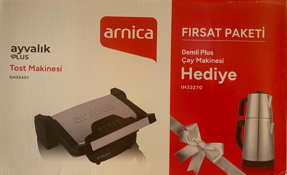 Arnica Tost Makinesi Ayvalık Plus İnox Gh26401+Arnica IH33270