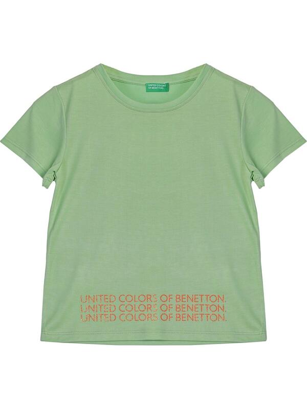 Benetton Tişört Kız Çocuk BNT-G21286 Mint