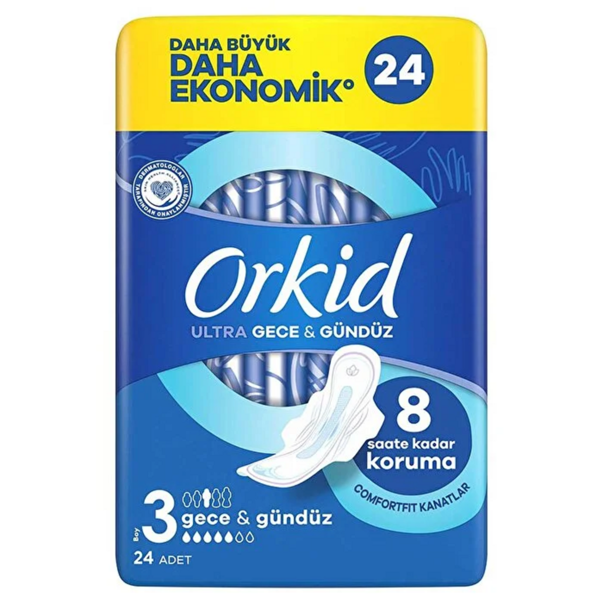Orkid Hijyenik Ped Ultra Extra Gece Extra 24Lü N:3