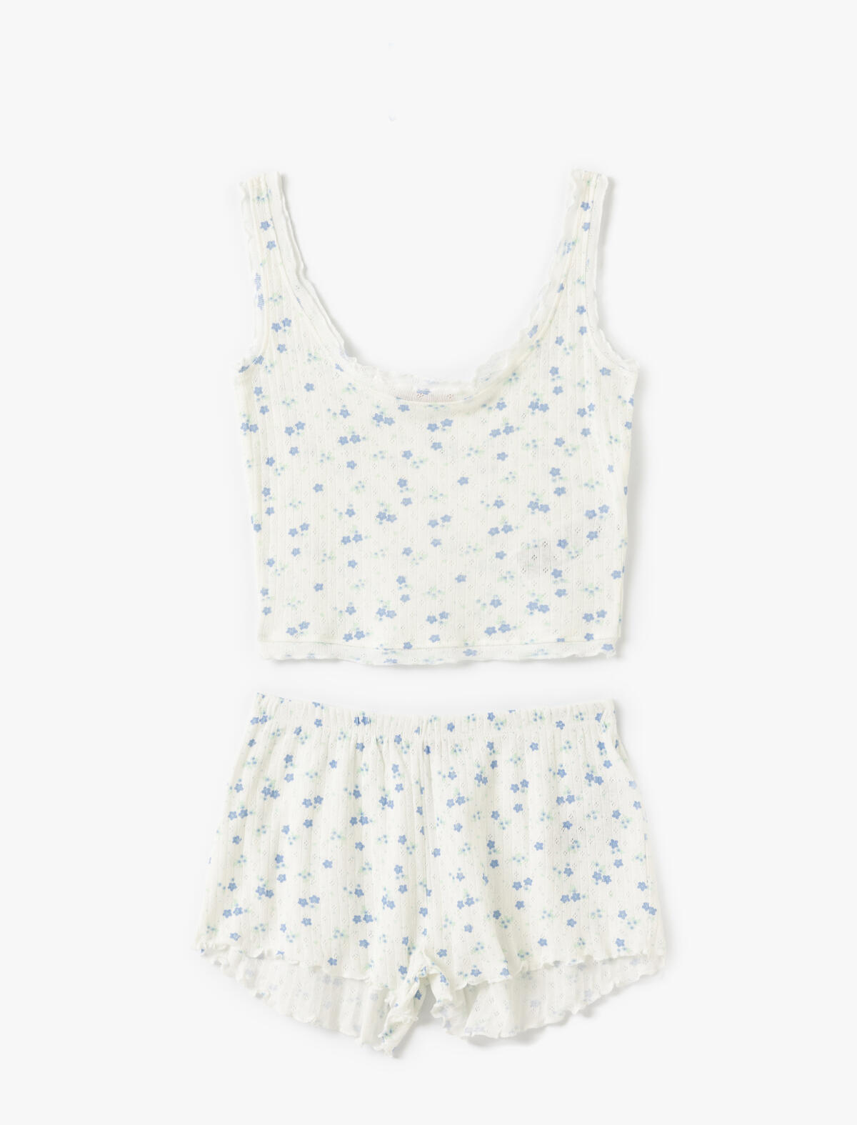 Koton Pijama Takımı 5SLK40063MK Mavi Desenli
