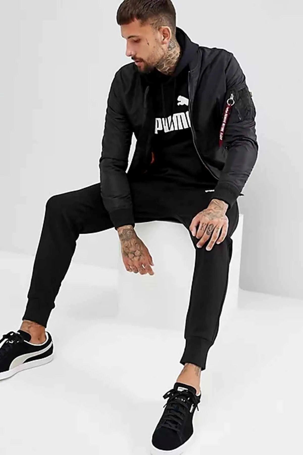 Puma Hoodie Ess Big Logo Tr 586688_01 Siyah