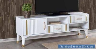 Erkut Tv Sehpası 140 Lık Çapraz Beyaz 436(Dy)