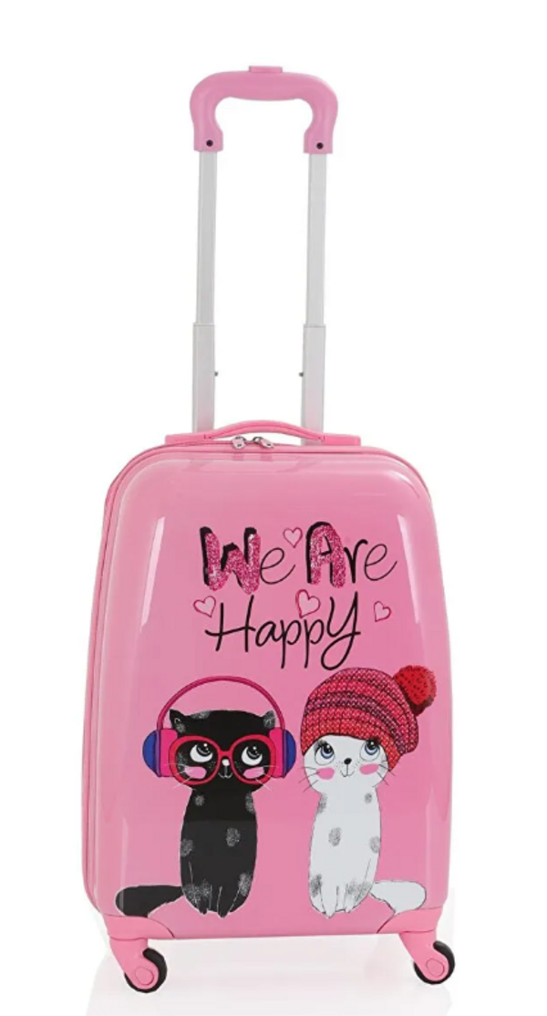 Mçs Abs Çocuk Valiz V307 Pembe-Happy Baskı