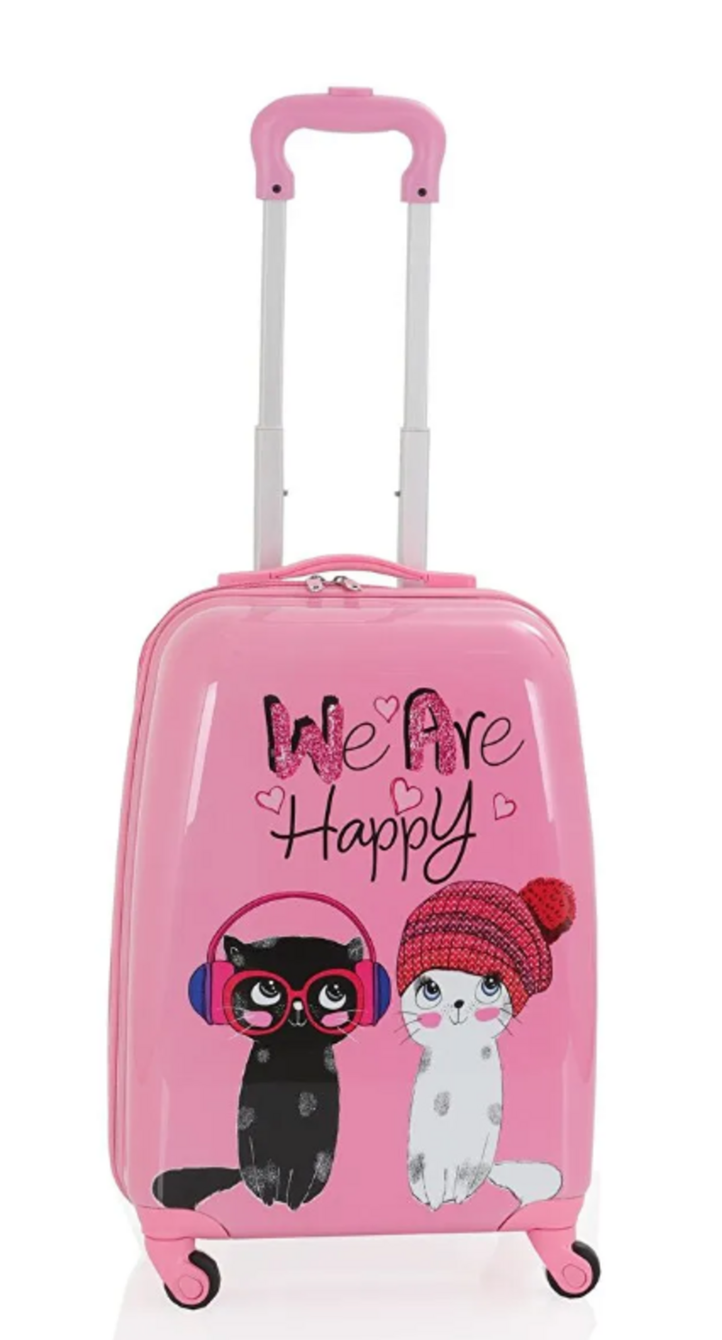 Mçs Abs Çocuk Valiz V307 Pembe-Happy Baskı