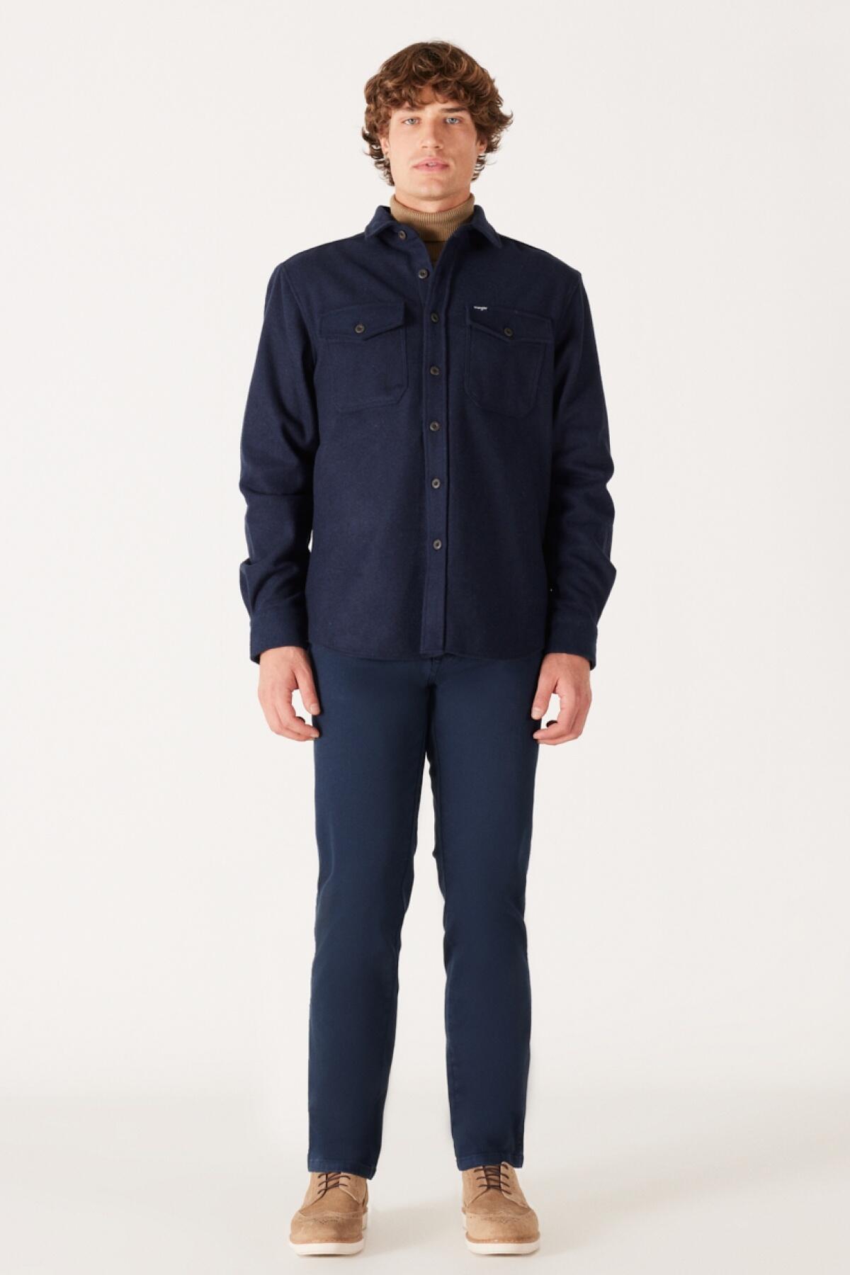 Wrangler Gömlek Uzun Kol W232137410 Lacivert