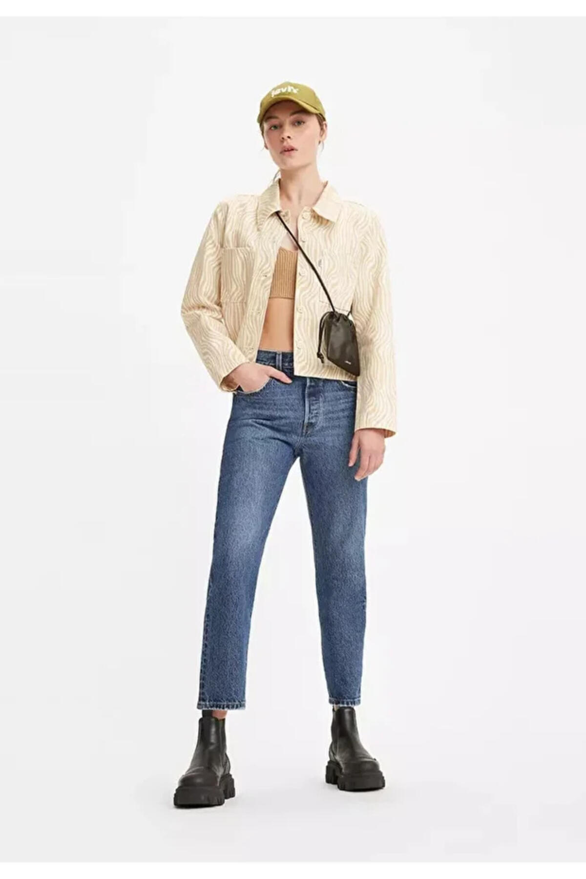 Levis Pantolon 501 Crop A7739-0005 Koyu İndigo
