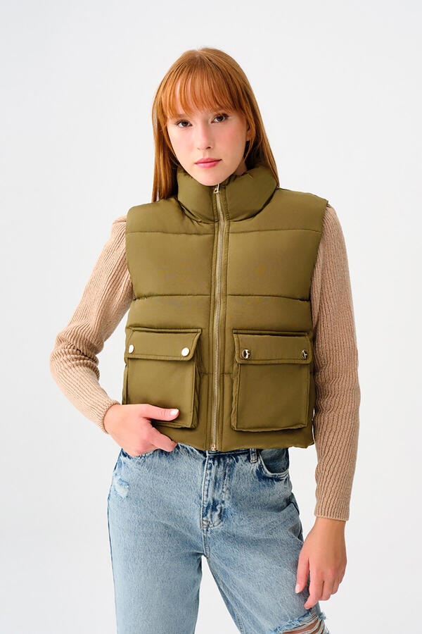 Loft Yelek LF2036587 Koyu Haki