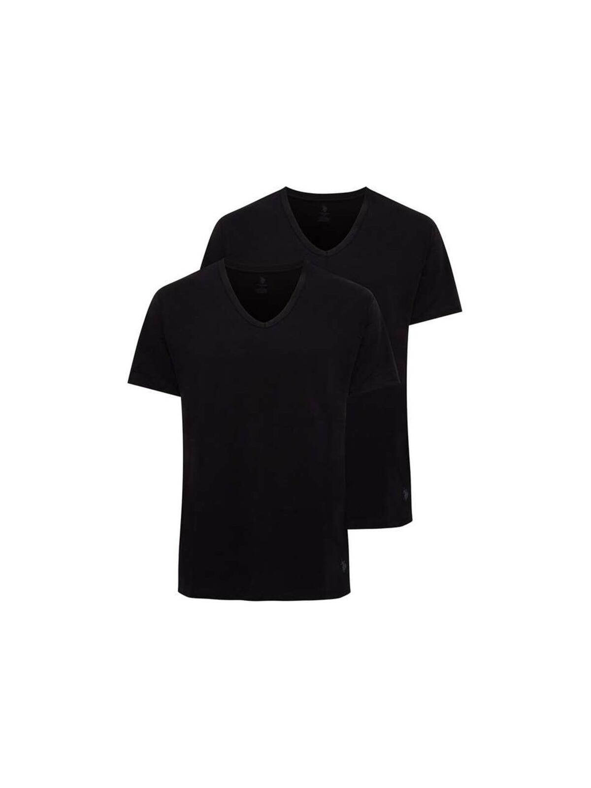 U.S Polo Assn. Erkek Tişört 2Li 80199 Siyah