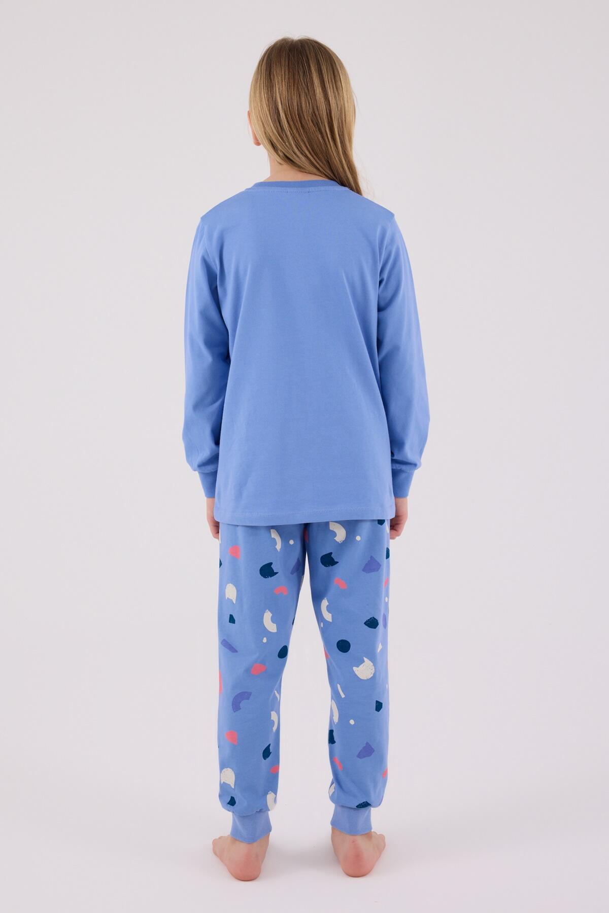 Rolypoly Pijama Takım Kız Çocuk RP3697-G Açık İndigo