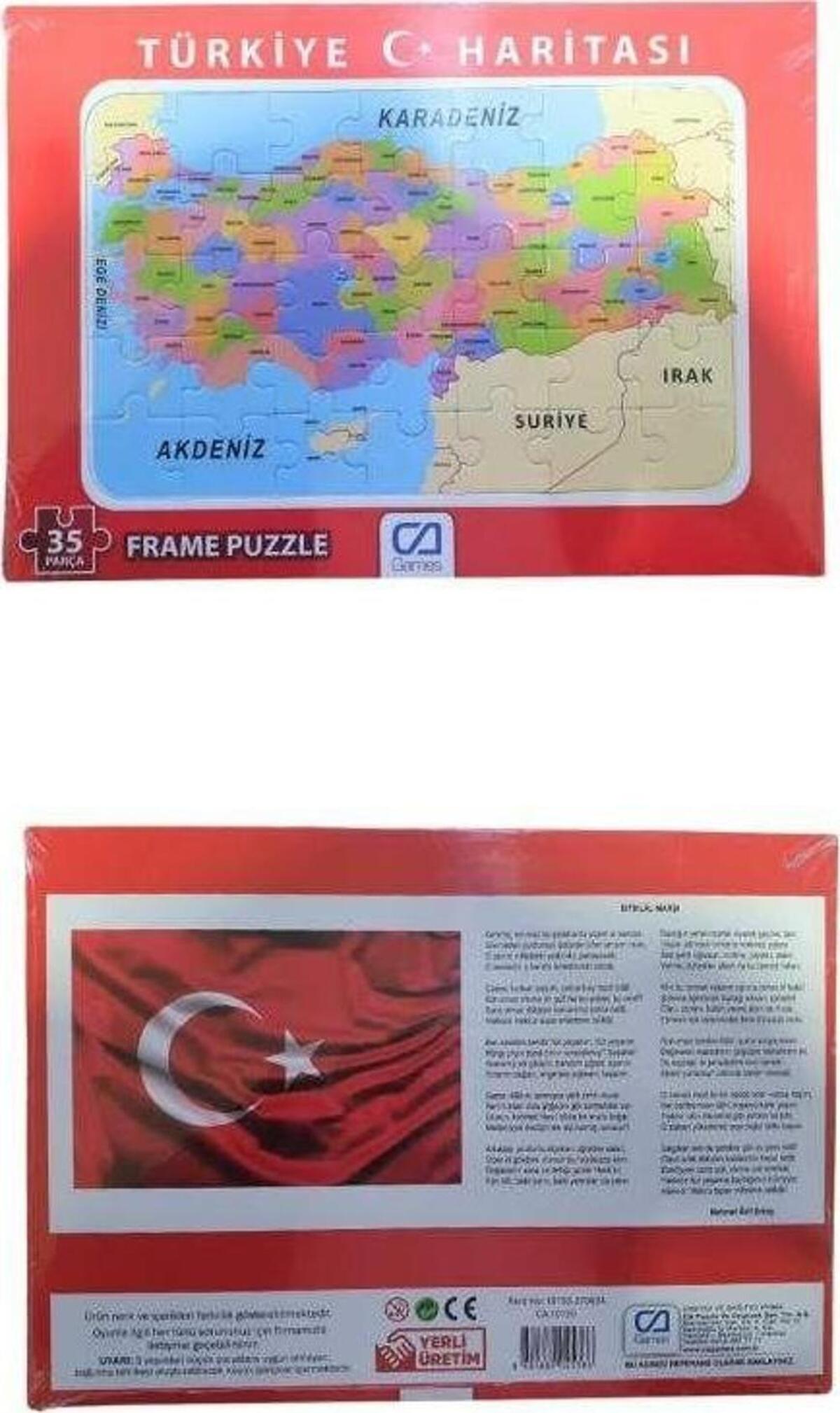 Ca Games Frame Puzzle Türkiye Haritası CAFRM-10150