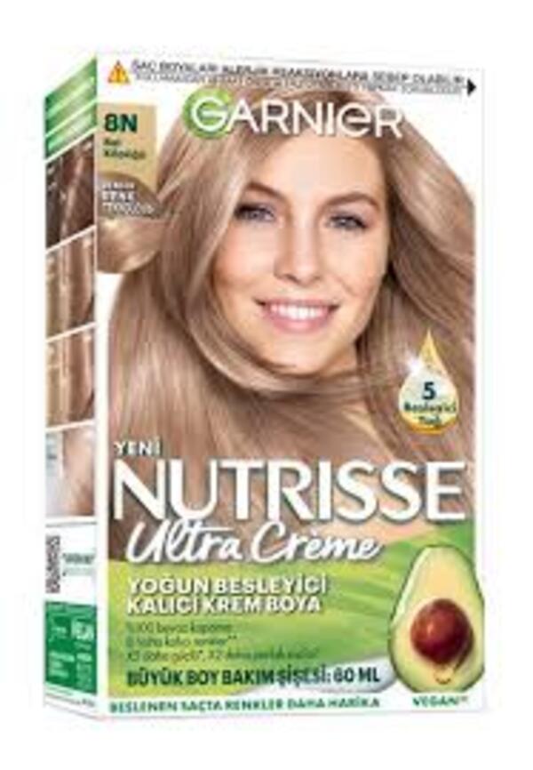 Garnier Saç Boyası Nutrisse Ultra Creme No:8N Bal Köpüğü