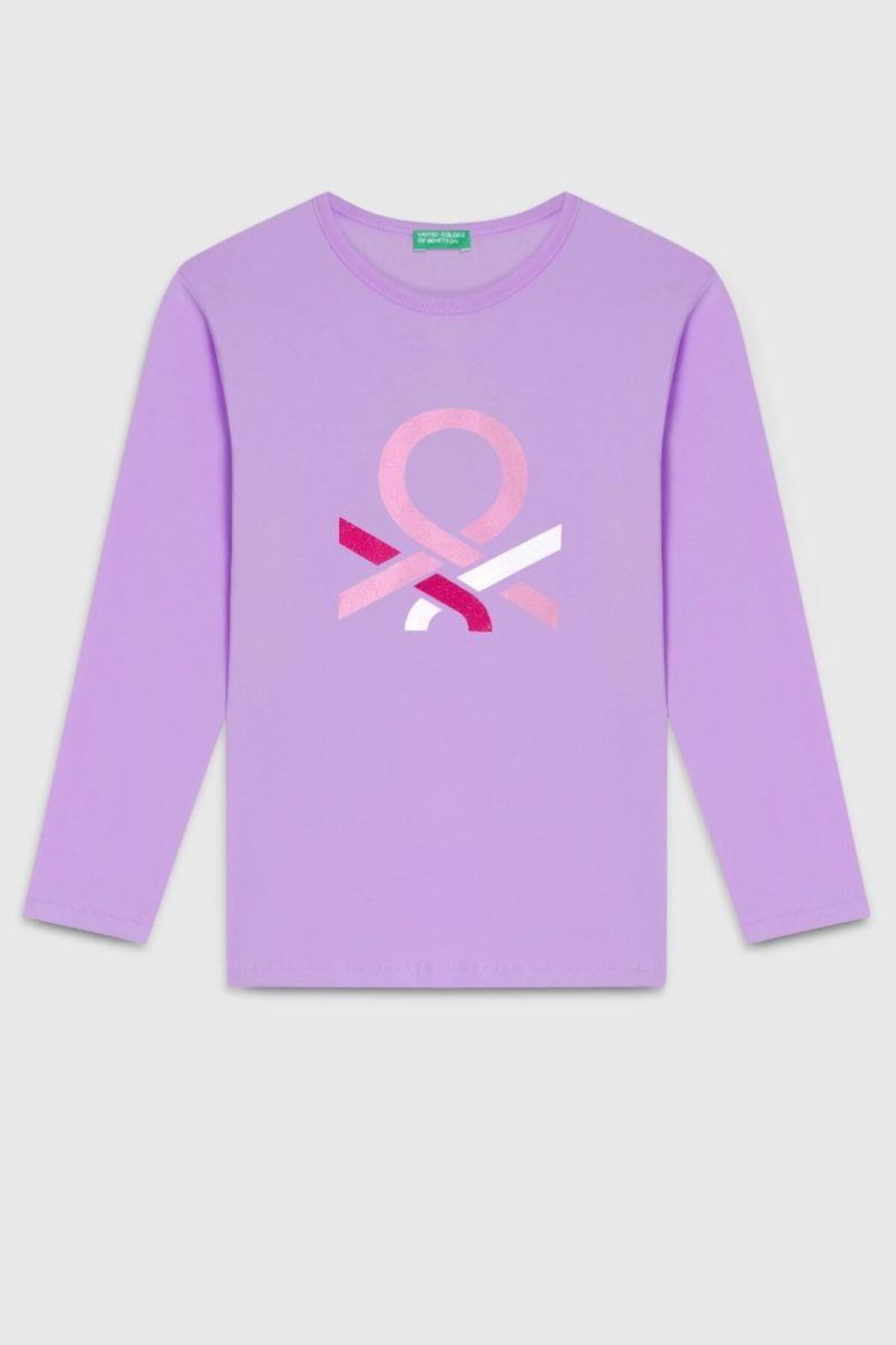 Benetton Tişört Kız Çocuk BNT-G23331 26119 Lila