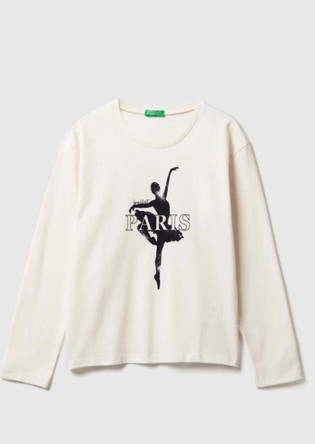 Benetton Tişört Kız Çocuk BNT-G 3JERC10QM-25K Beyaz
