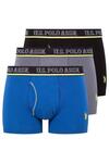 U.S Polo Assn. Erkek Boxer 3Lü 80508 Antrasit-Saks-Siyah
