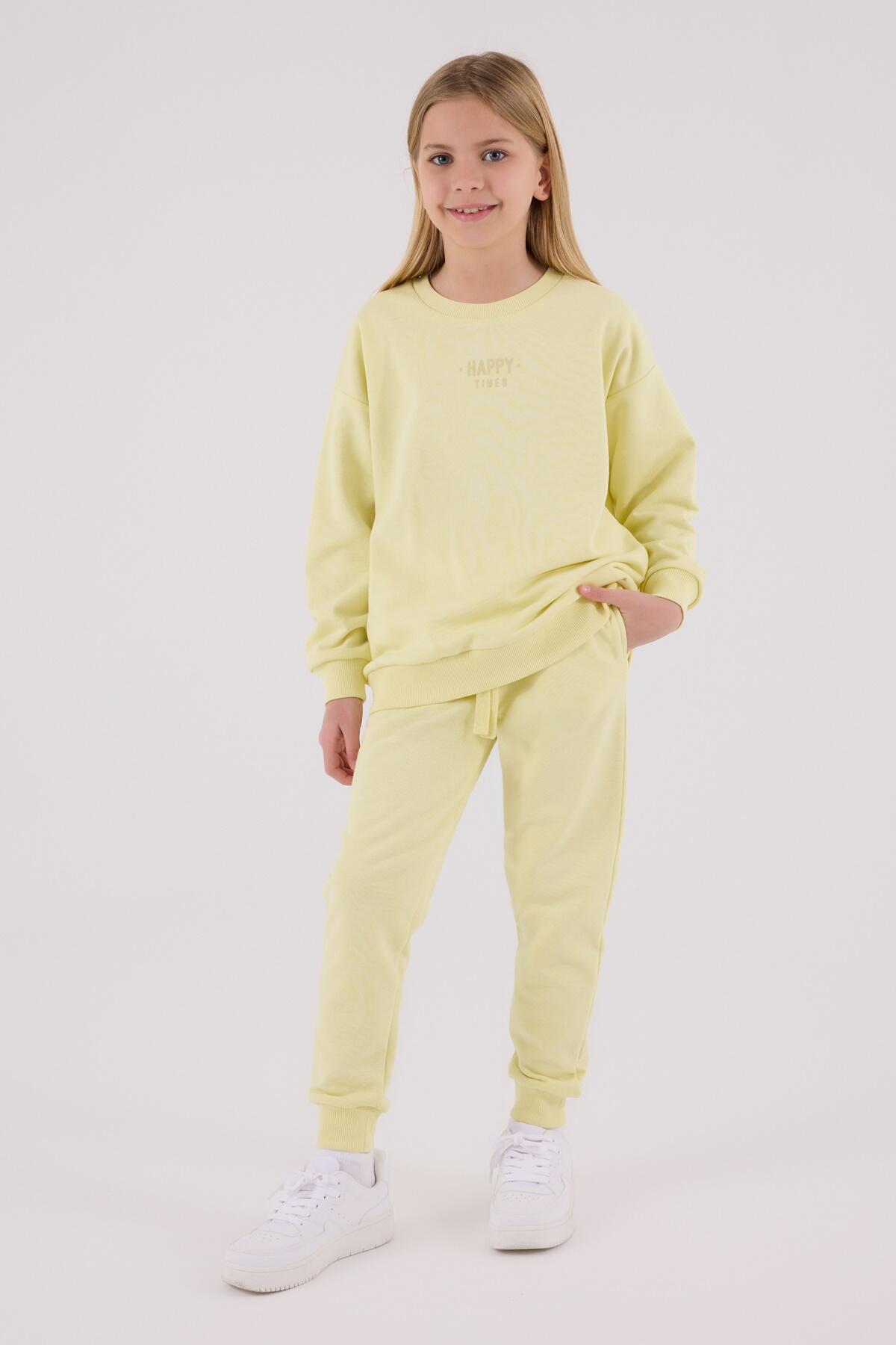 Rolypoly Eşofman Takımı Kız Çocuk RP3694-2 Sarı