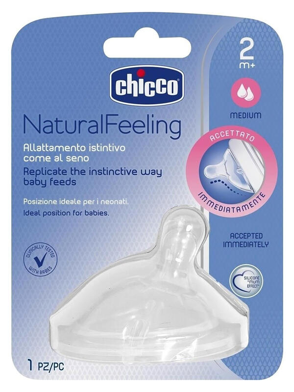 Chicco Biberon Emziği Natural Feeling Orta 2Ay+ 81023