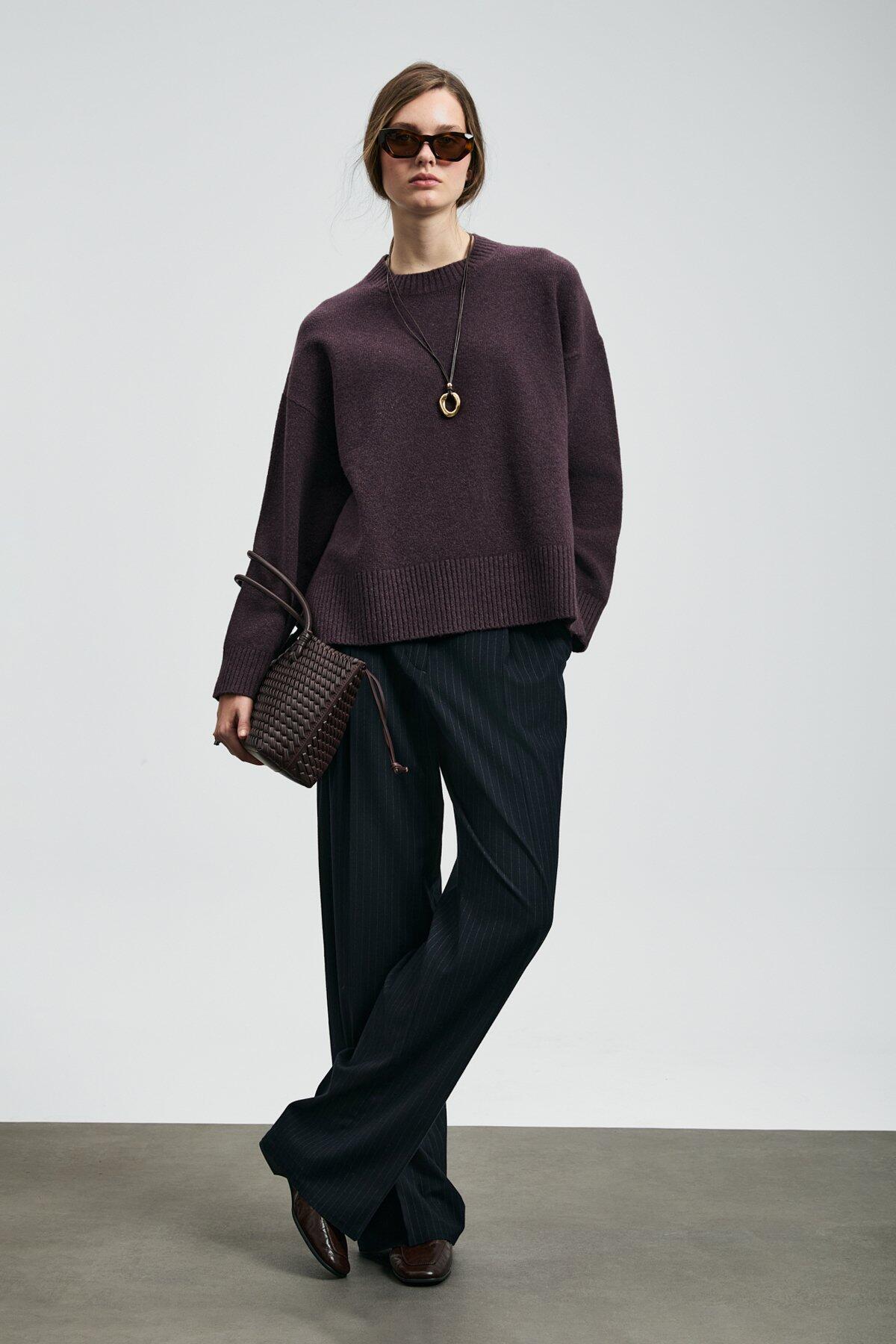 Lufıan Kadın Kazak Pamela 122090035 Mürdüm