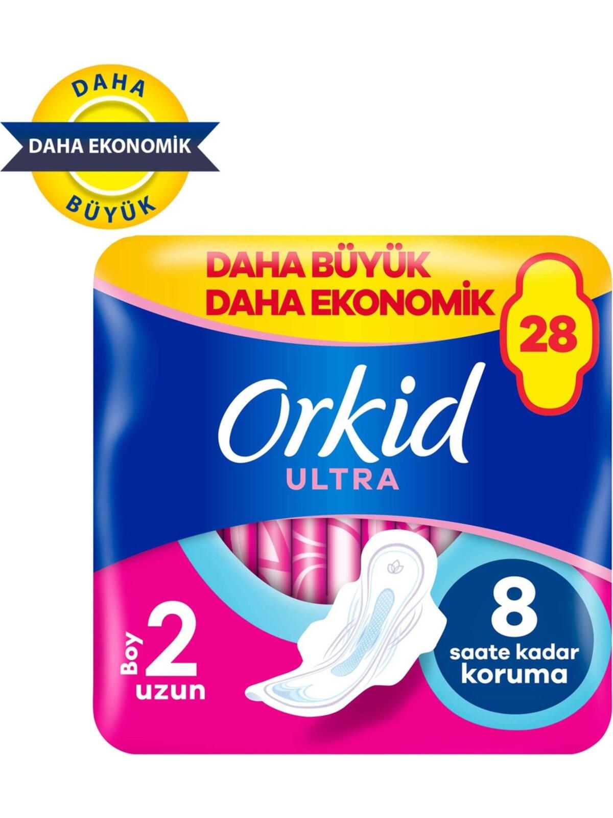 Orkid Hijyenik Ped Ultra Extra Uzun 28Li N:2
