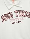 Koton Sweatshirt Kız Bebek 6WMG10006AK Ekru
