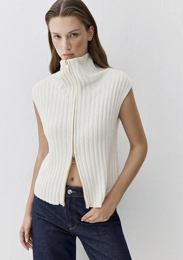 Mavi Kazak M1710827-70057 Kırık Beyaz