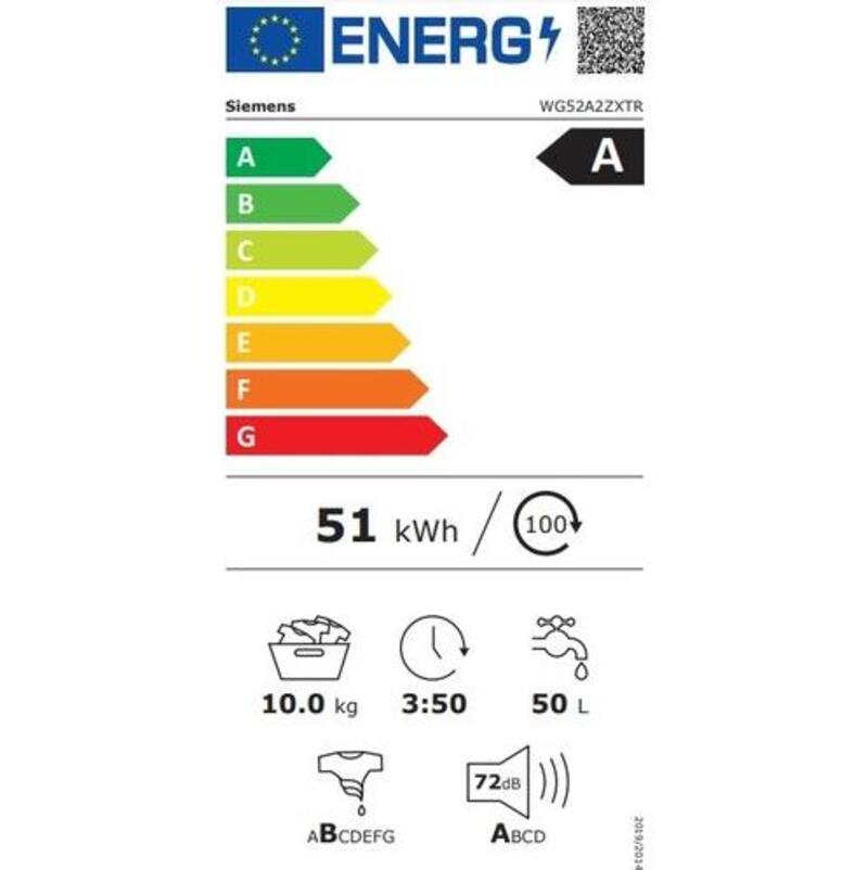 Siemens Çamaşır Makinesi WG52A2ZXTR 10 Kg 1200 Devir