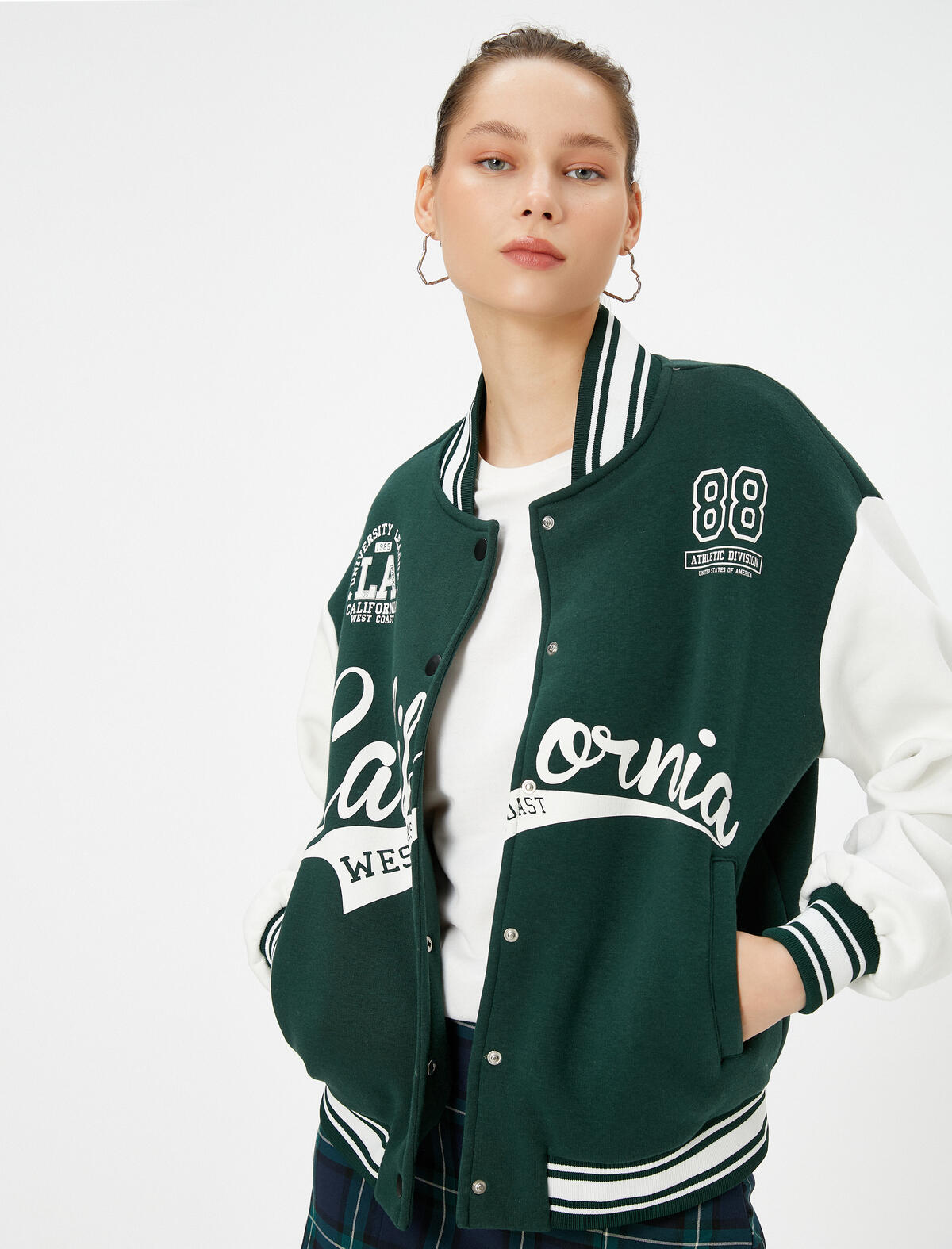 Koton Sweatshirt 4WAL10019IK Yeşil