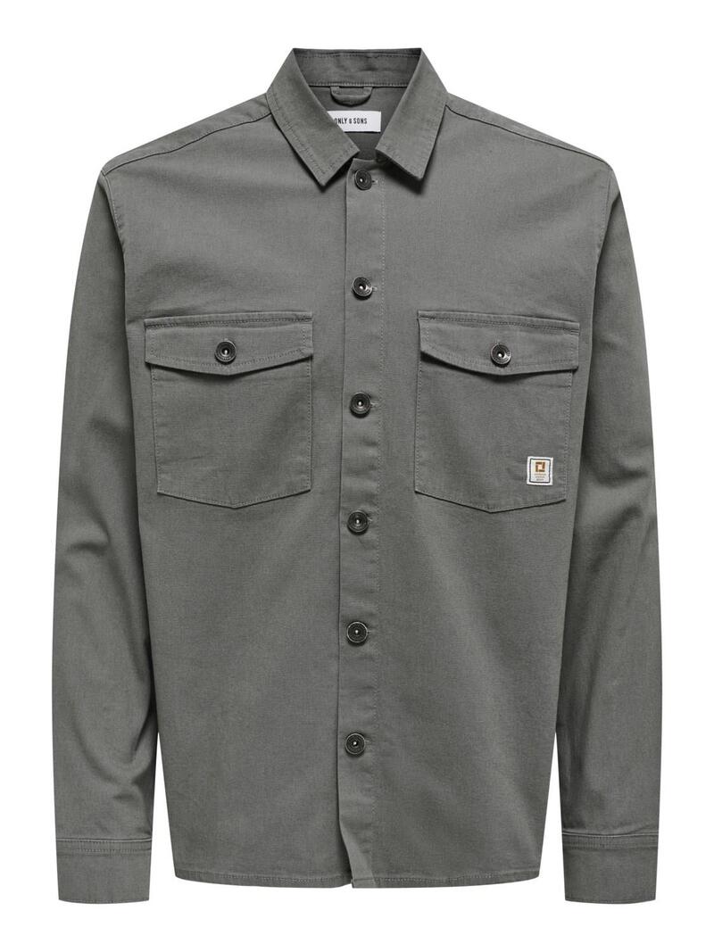 Only&Sons Gömlek 22027978 Gri (Dy)