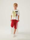 Mickey Mouse Kapri Takım Erkek Çocuk D4871-3 Krem