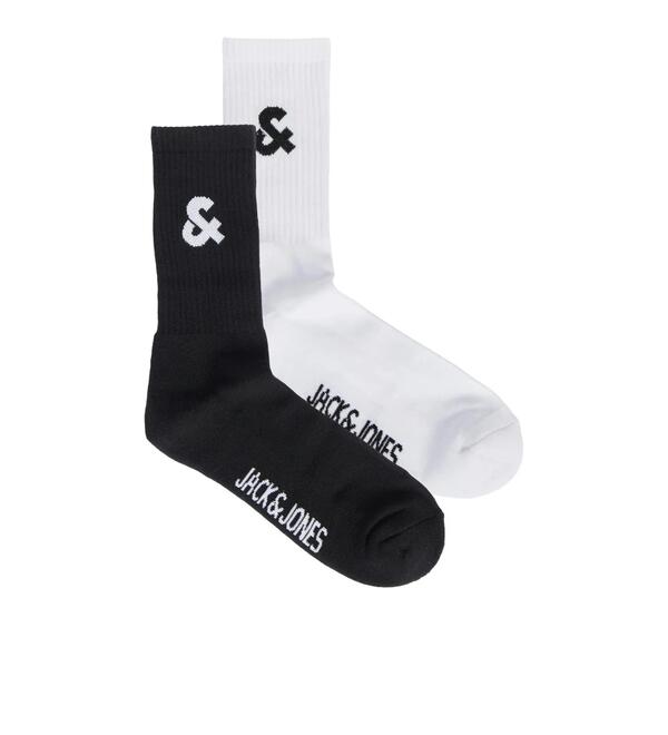 Jack&Jones Çorap 12241171 Siyah-Beyaz One Size