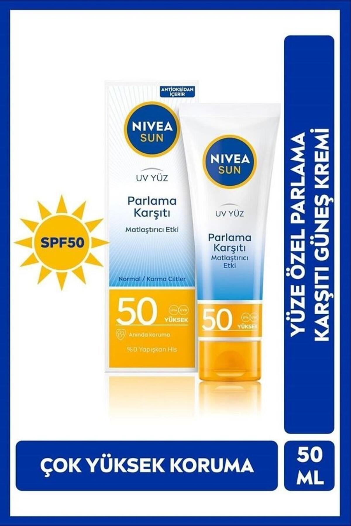 Nivea Sun Yüz Kremi Parlama Karşıtı SPF50 50Ml