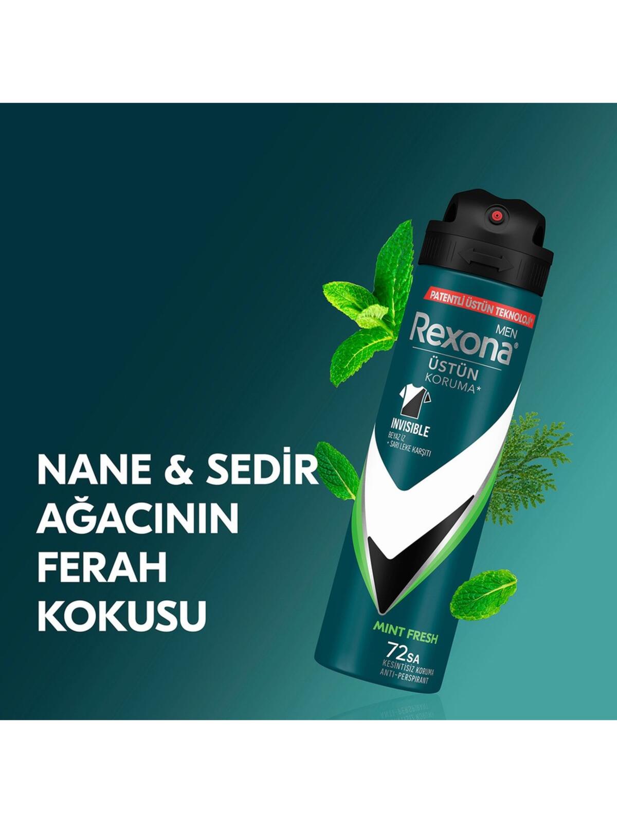 Rexona Erkek Deodorant Invisible Mint Fresh 150Ml