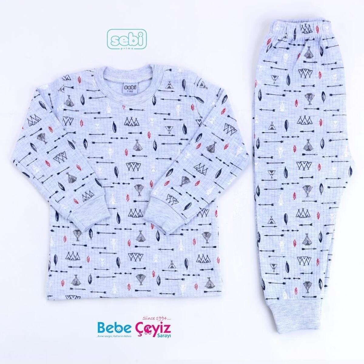 Sebi Pijama Takım 1-3 Yaş Çadırlı 9145