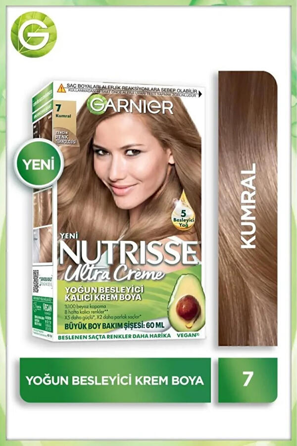 Garnier Saç Boyası Nutrisse Ultra Creme No:7 Kumral