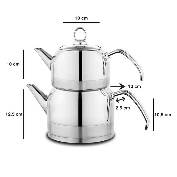 Schafer Çaydanlık Ada Orta Metal 1S0002-15001-Inx05 İnox