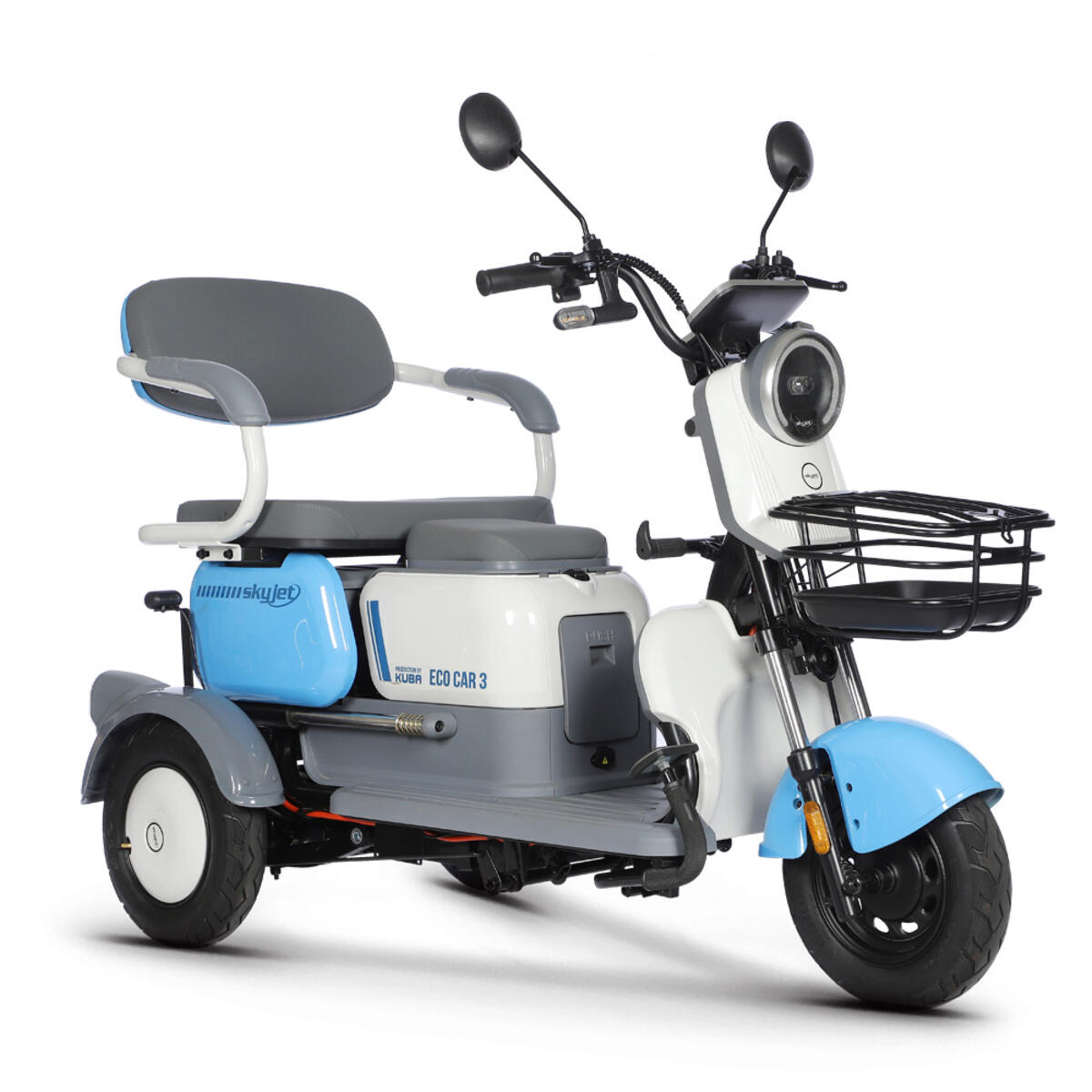 Skyjet Elektrikli Bisiklet Eco Car 3 3 Tekerlekli Mavi