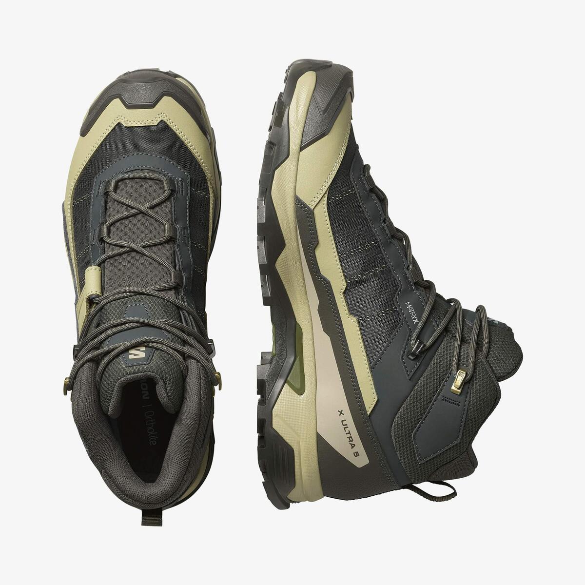 Salomon X Ultra 5 Mid Gore-Tex L47754300 Antrasit/Yeşil/Bej