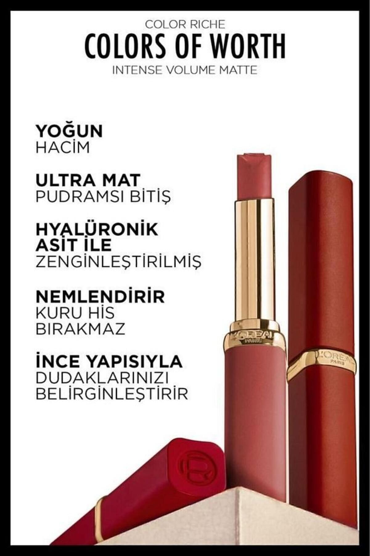 Loreal Paris Ruj Color Riche İntense Volume Mat No:100